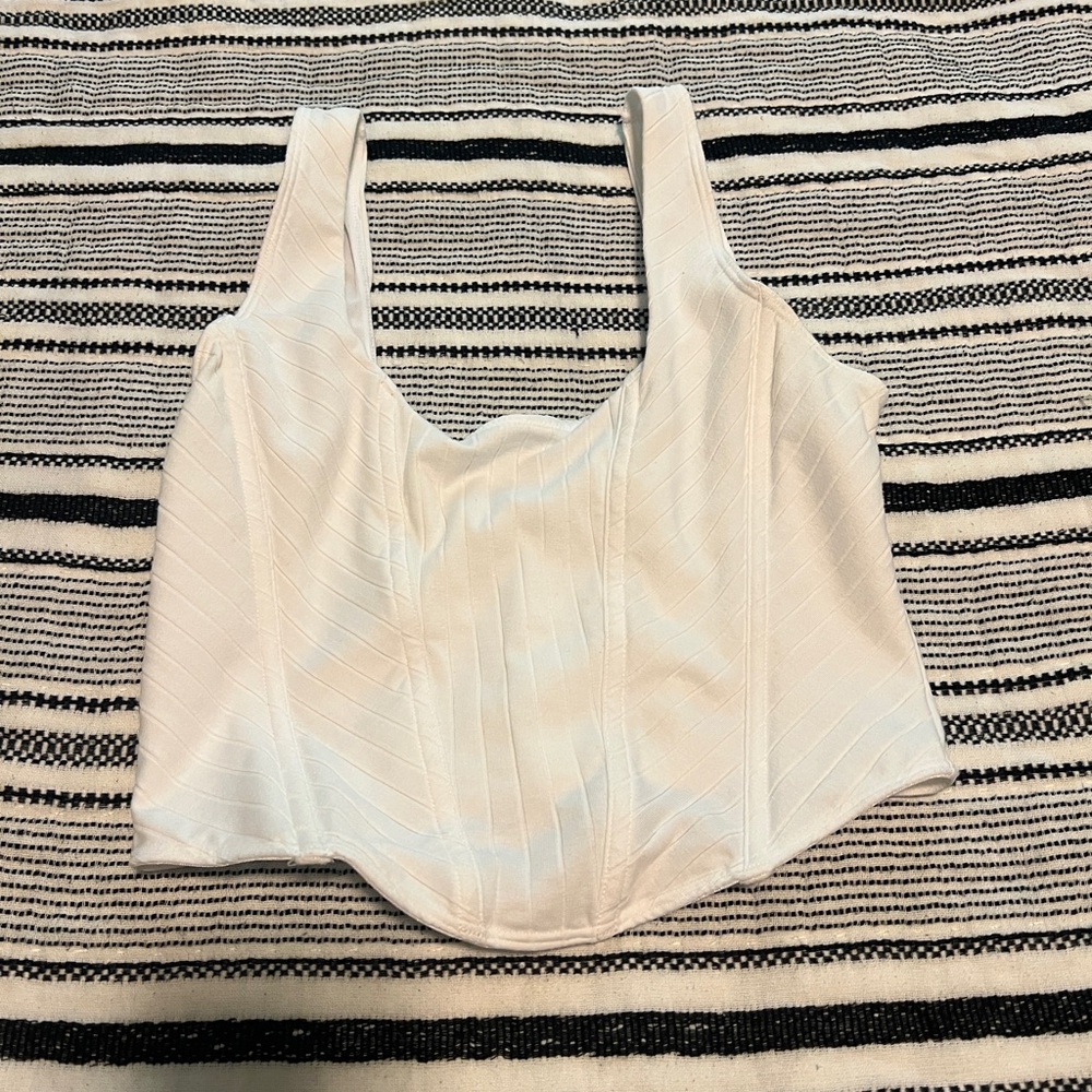 Elegant White corset Women's Top
